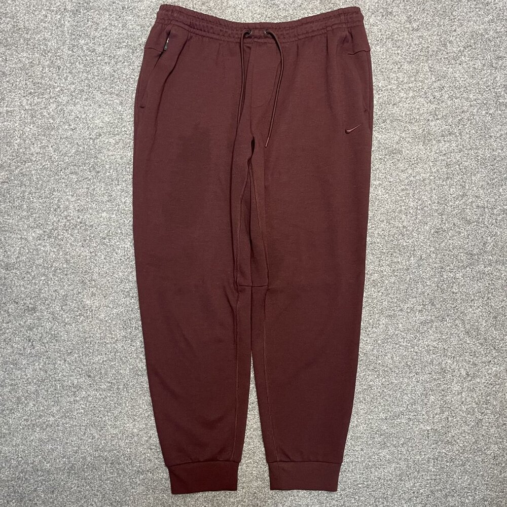 Nike Mens Dri-Fit Maroon Jogger Pants Active Sports L